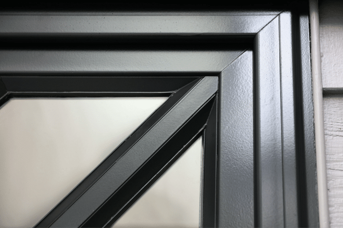 repainted aluminium window frame