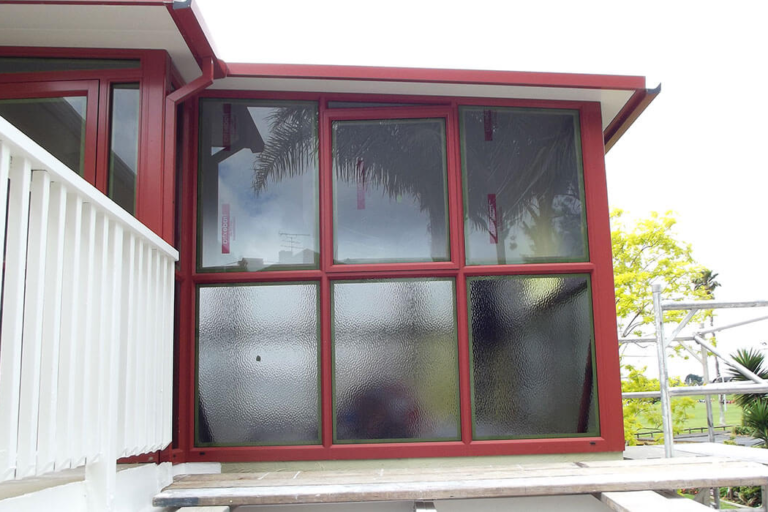 red aluminium joinery needs to be repainted